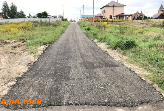ремонт внутренних дорог асфальтовой крошкой, недорогое временное решение, 1100 м2 ﻿Киржаче